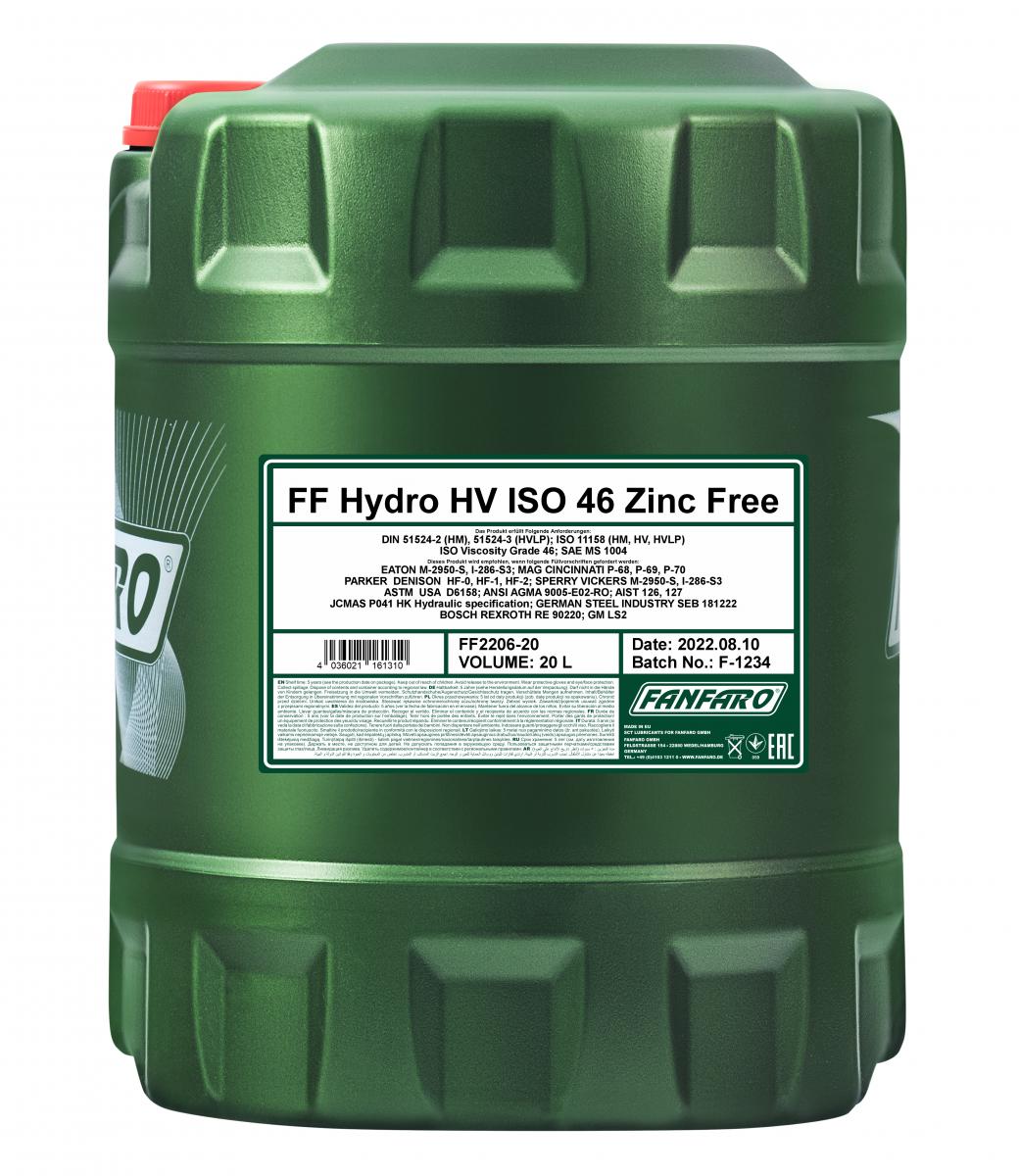FF Hydro HV ISO 46 Zinc Free